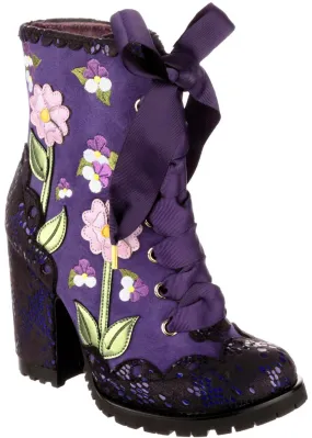 Irregular Choice Vibrant Voilets 60's Boots Navy