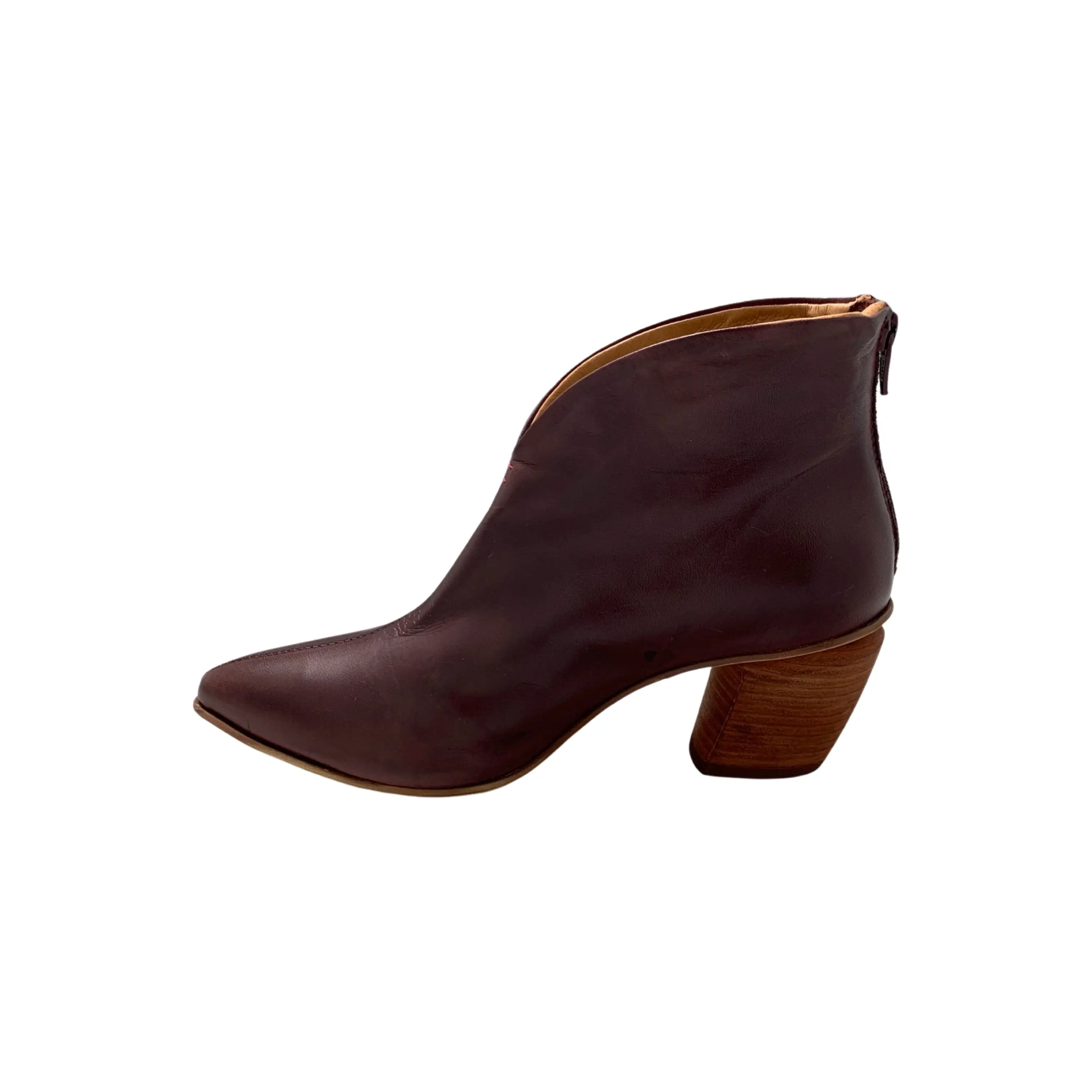 Jovie Wine Ankle Bootie