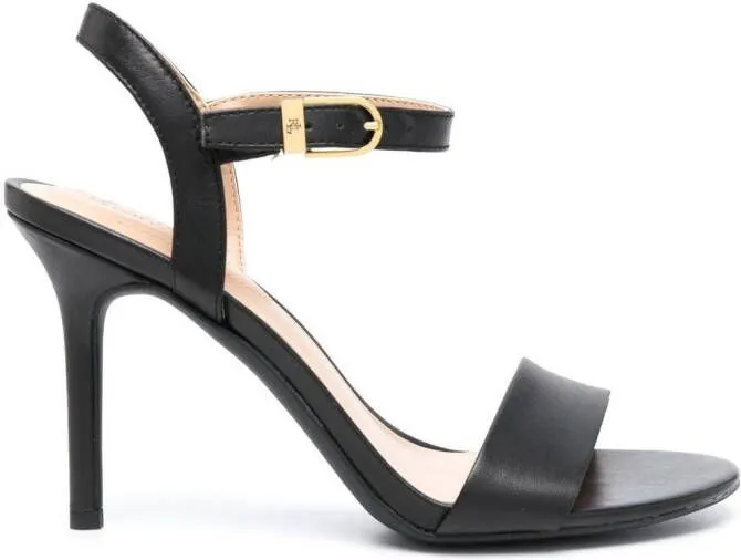 Lauren Ralph Lauren Gwen 100mm leather sandals Black