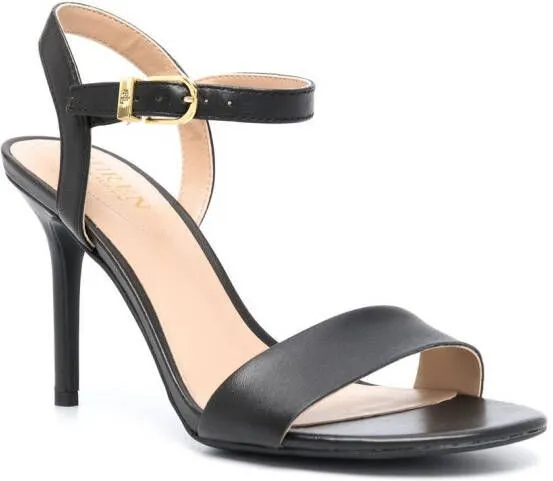 Lauren Ralph Lauren Gwen 100mm leather sandals Black