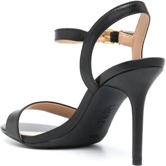 Lauren Ralph Lauren Gwen 100mm leather sandals Black