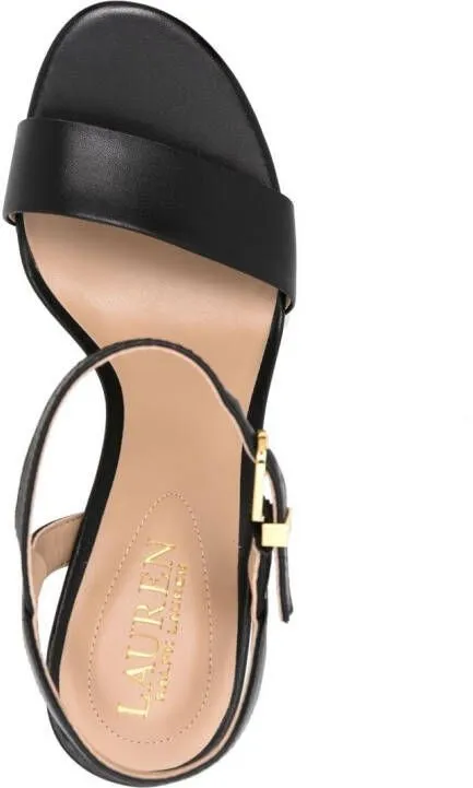 Lauren Ralph Lauren Gwen 100mm leather sandals Black