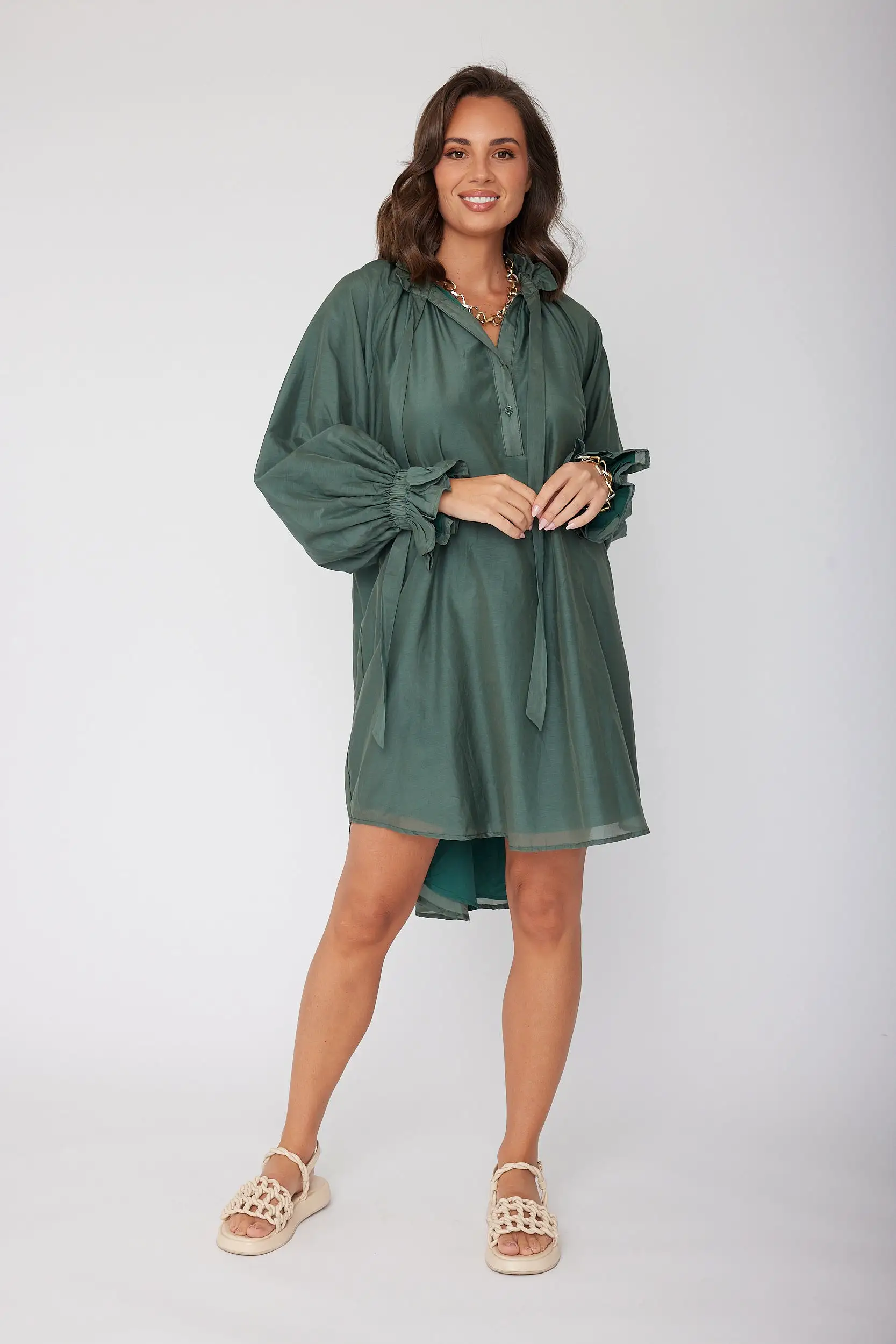 LYCIUM Dress Forest Green