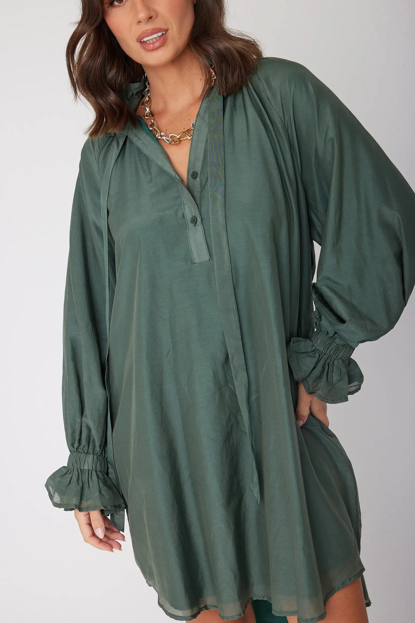 LYCIUM Dress Forest Green