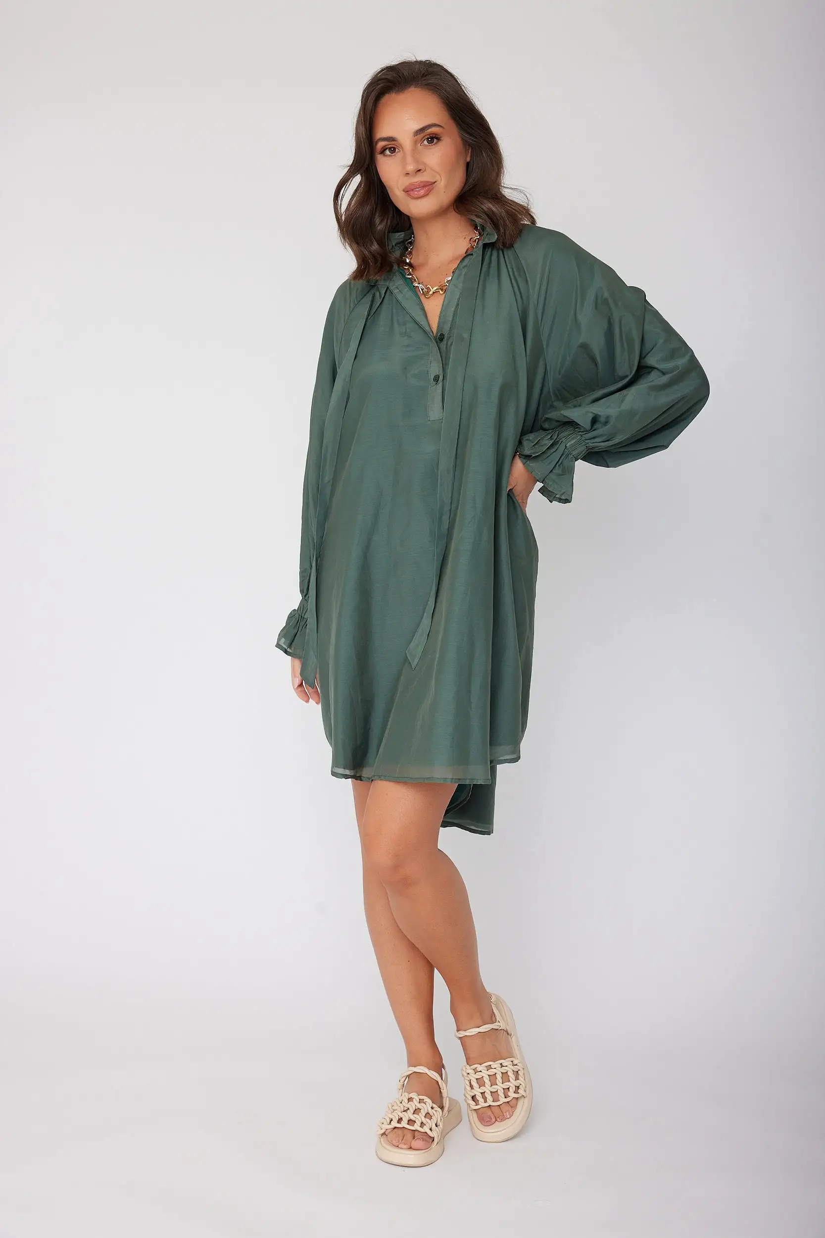 LYCIUM Dress Forest Green