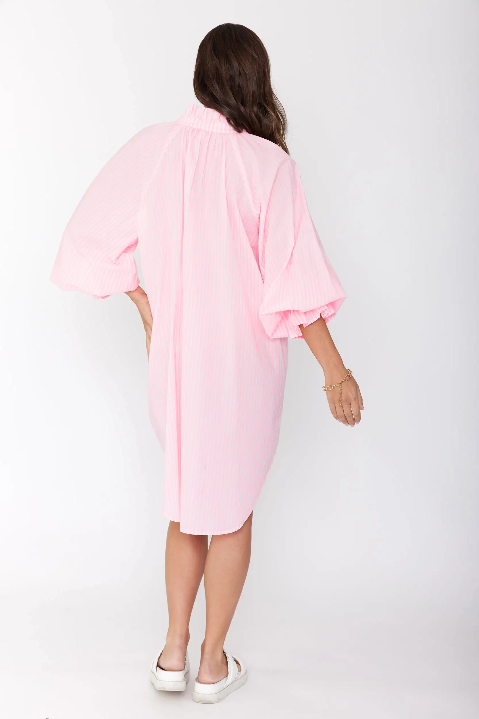 LYCIUM Dress Peach Stripe