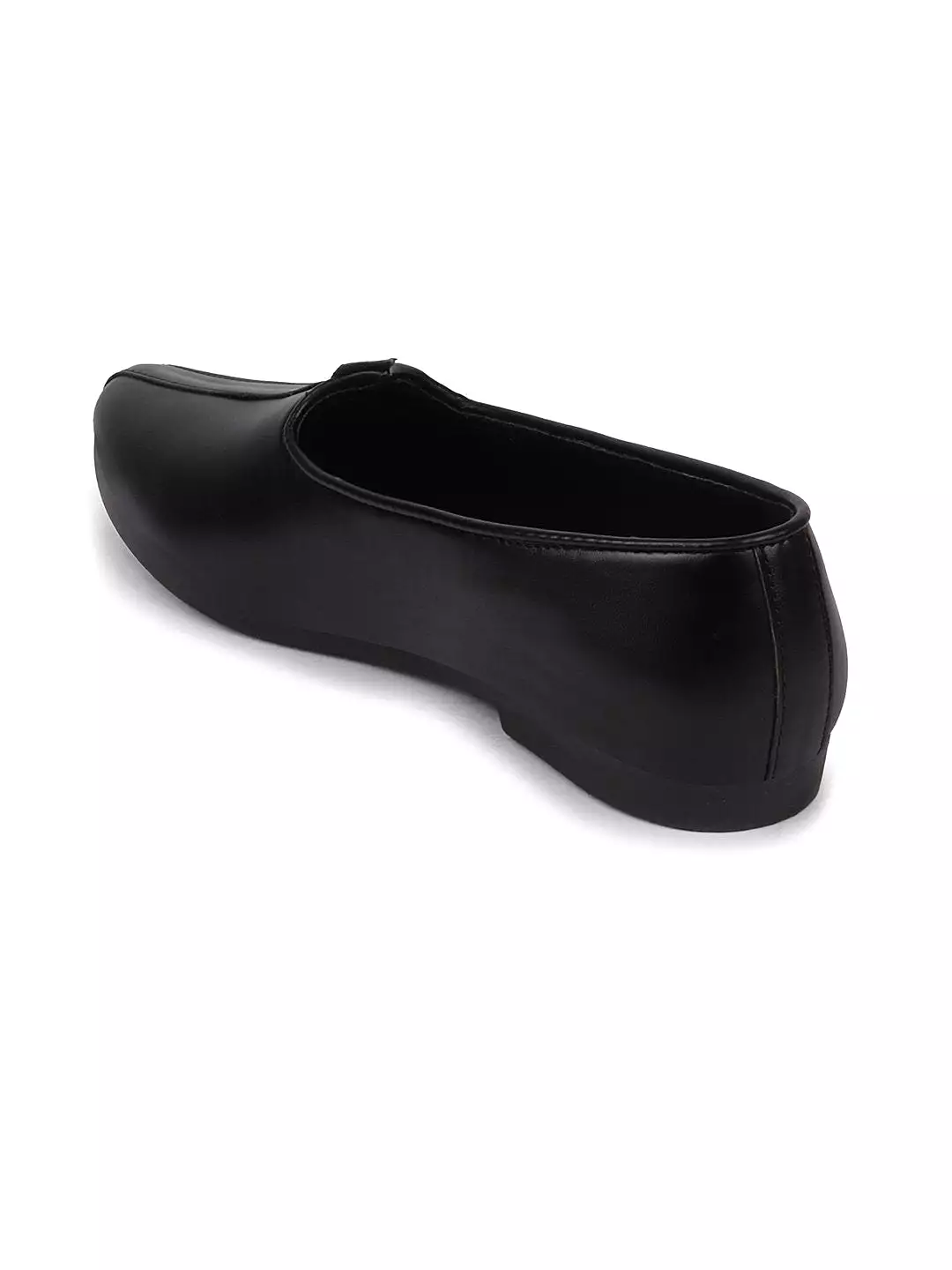 Men Ethnic Black Slip On Juttis and Mojaris