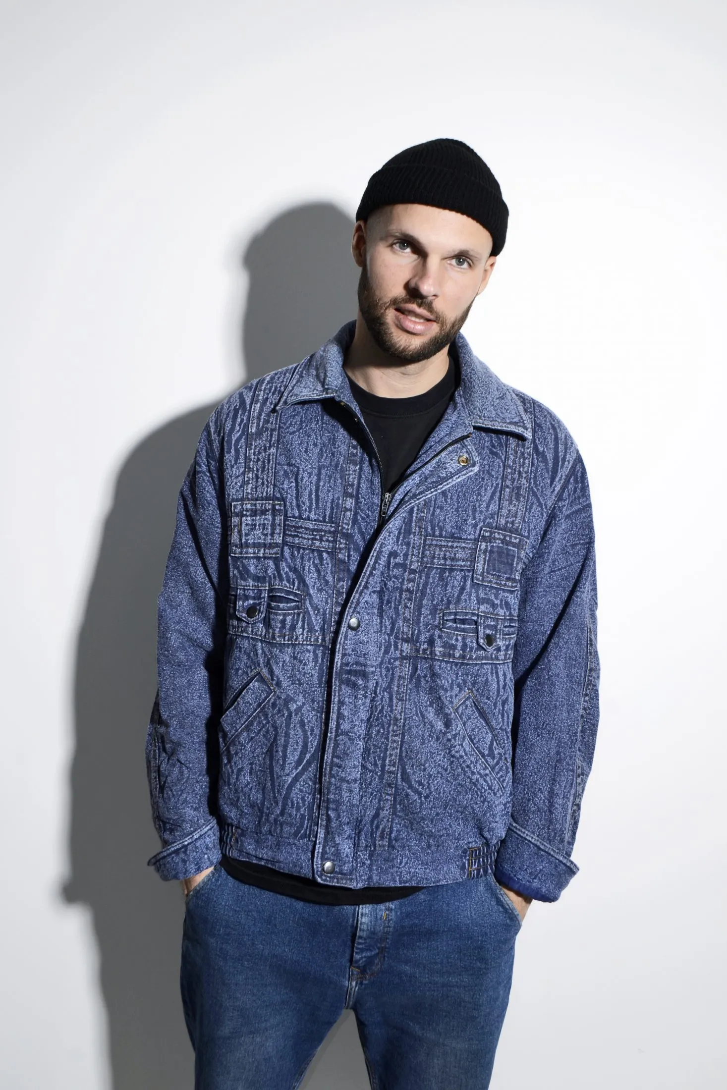 Mens 80s vintage denim jacket coat