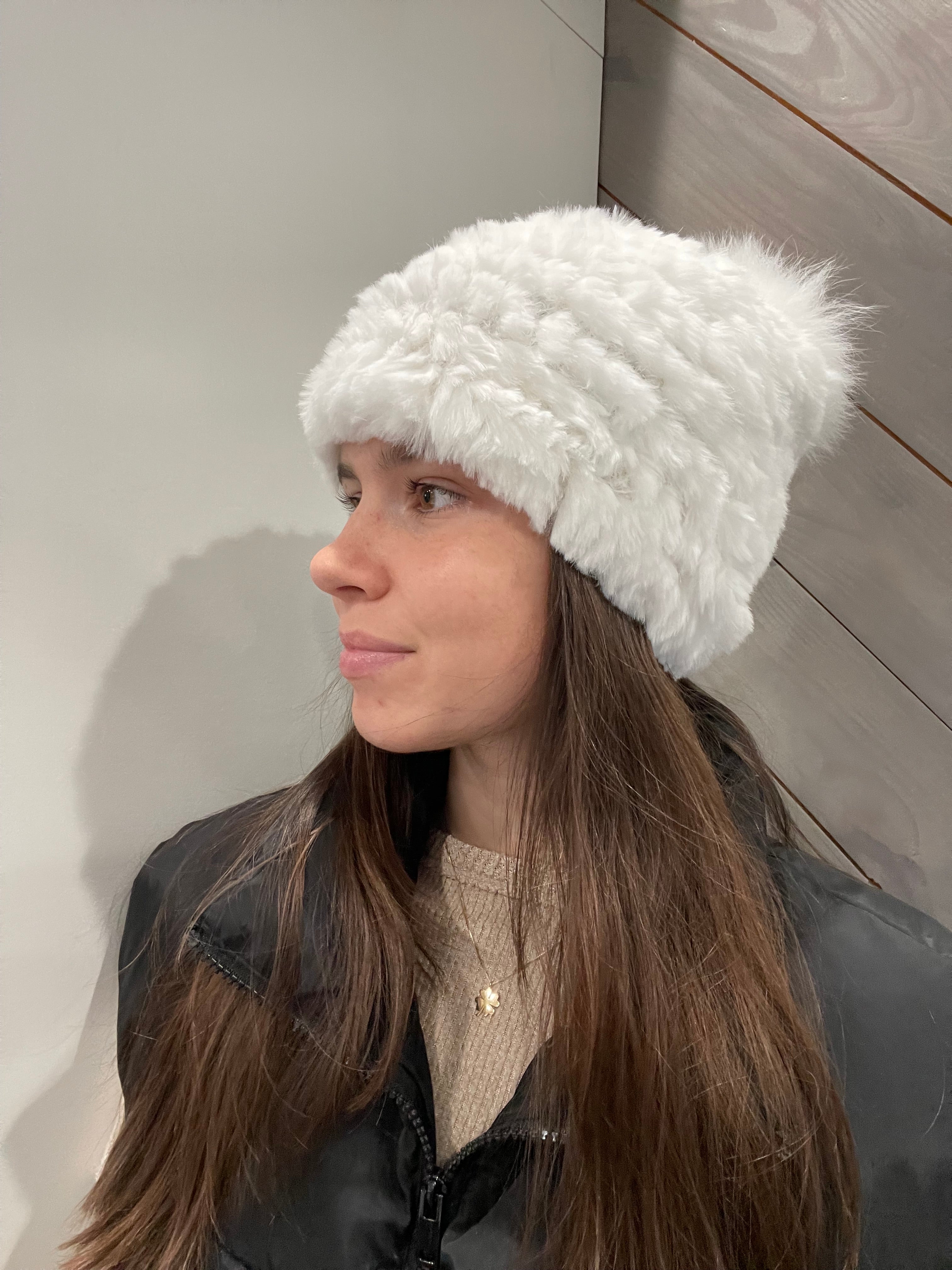 Mitchie's Matching Fur Hat - White