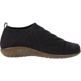 Naot Womens Okahu Stretch Knit Slip-On Shoe- Black Knit