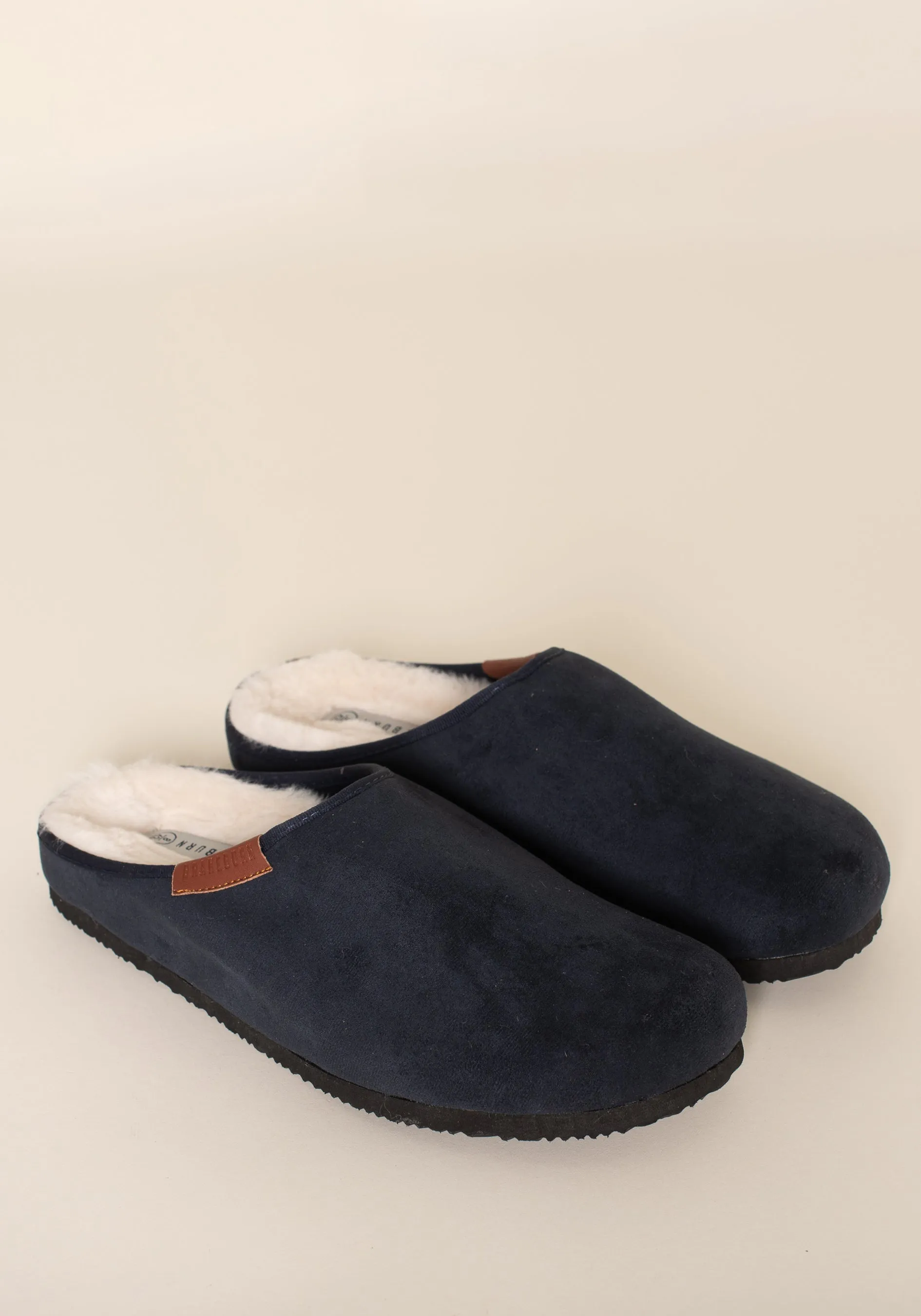 Navy Faux Suede Slipper