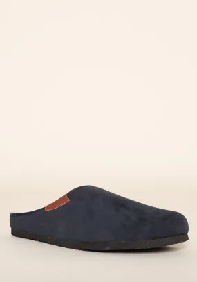 Navy Faux Suede Slipper