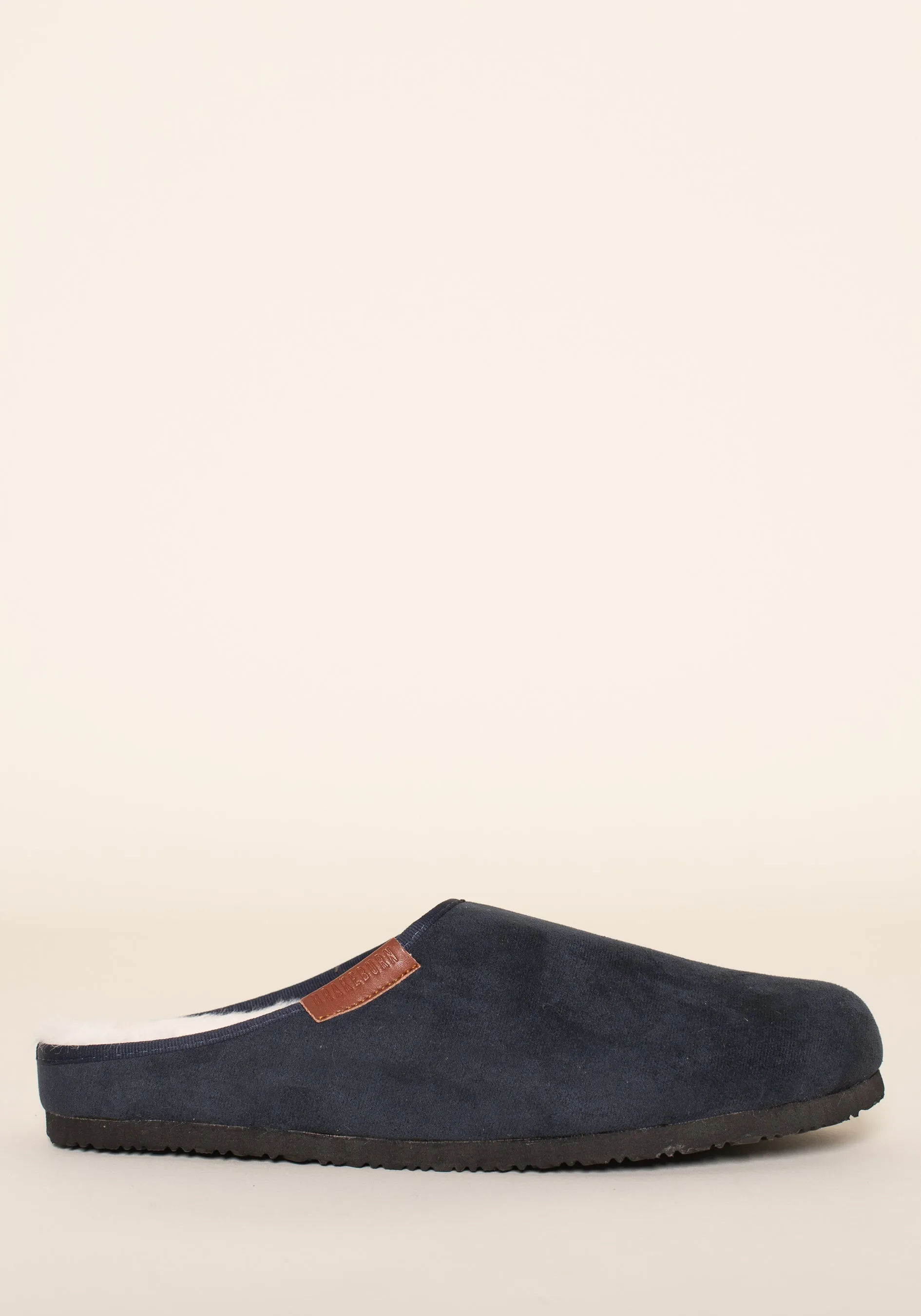 Navy Faux Suede Slipper