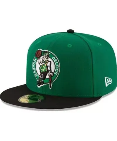 New Era Men's NBA Green/Black Boston Celtics Official Team Color 2Tone 59FIFTY Fitted Hat