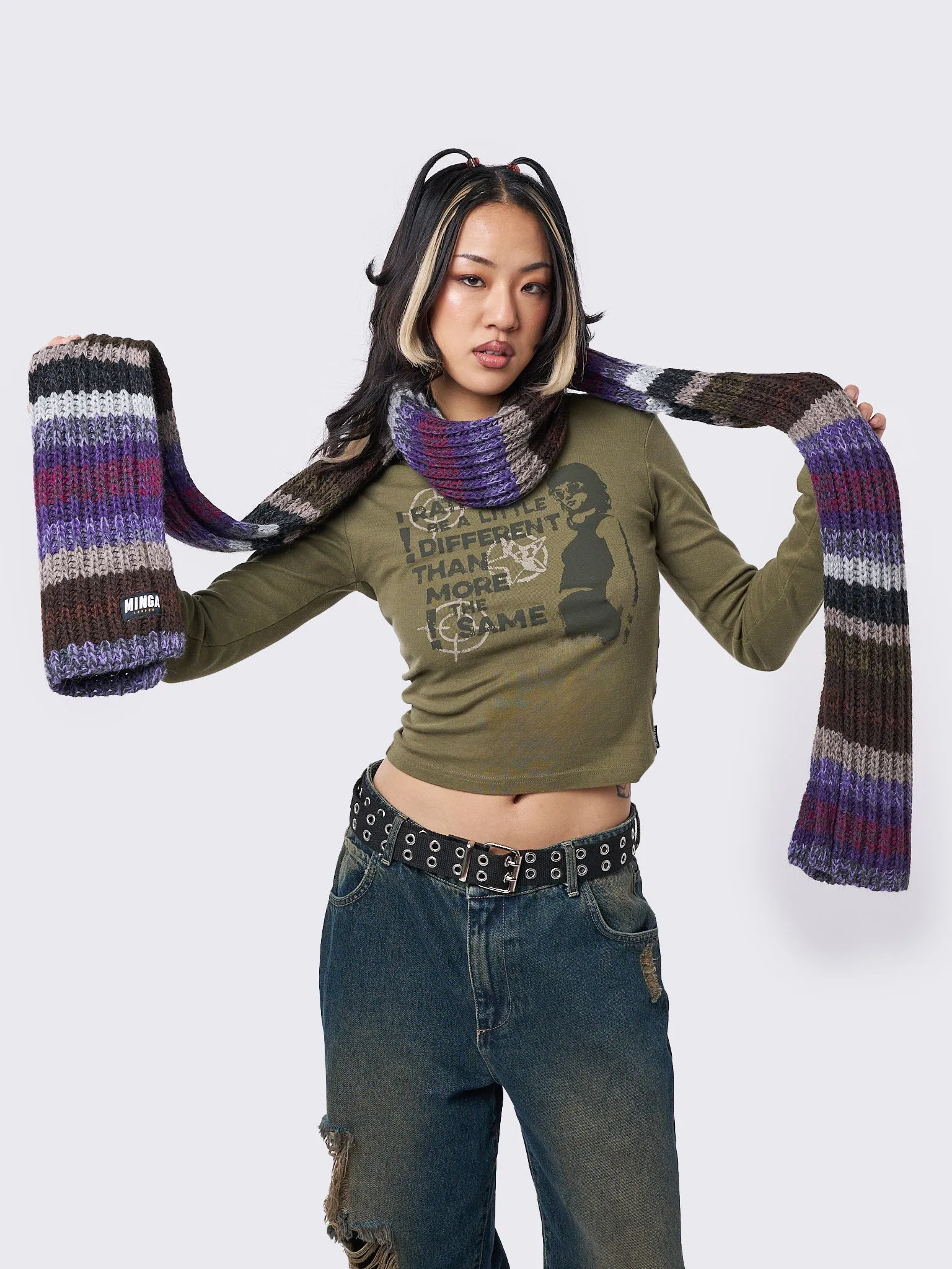 Nova Multi Coloured Textured Scarf