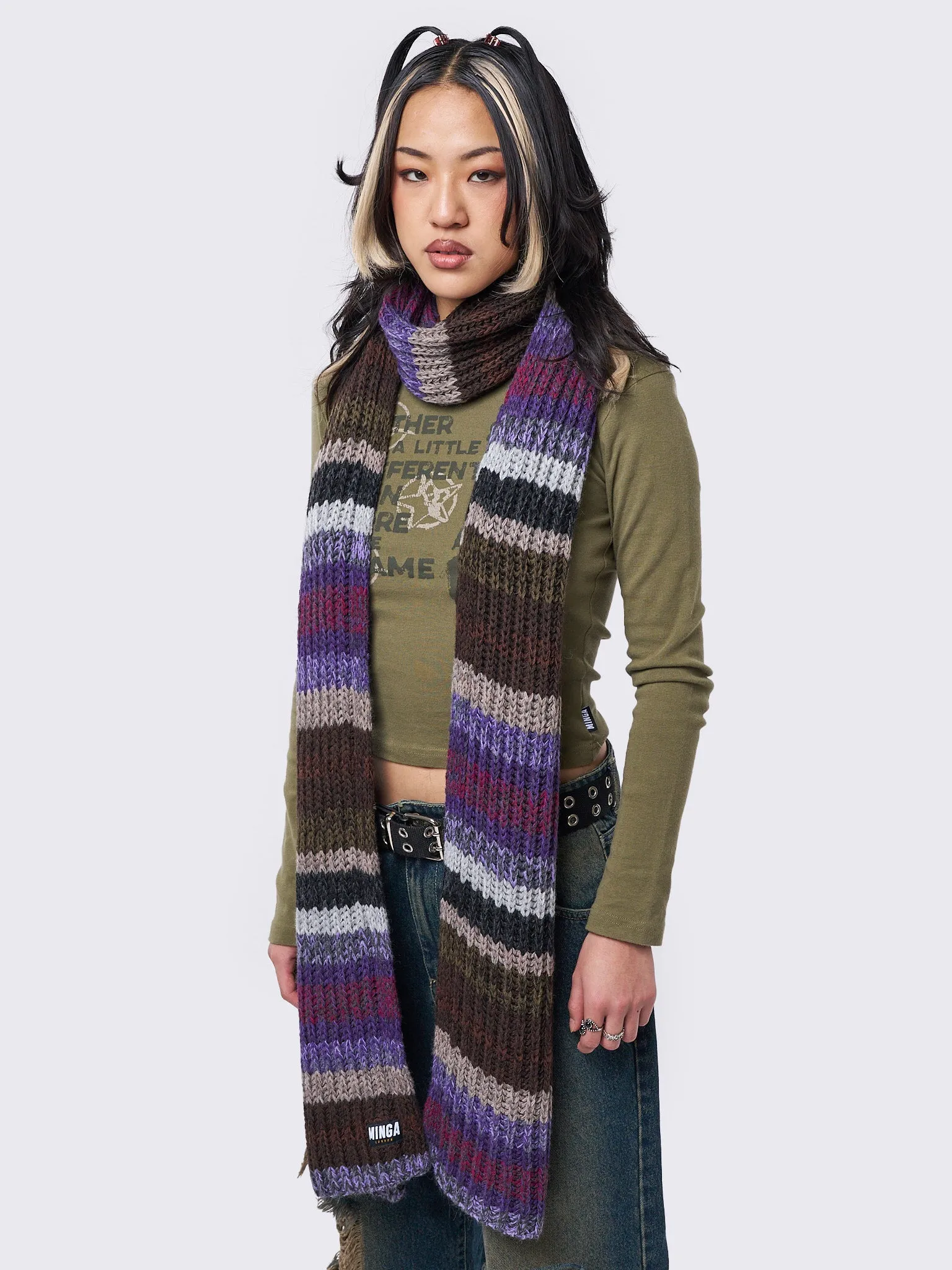 Nova Multi Coloured Textured Scarf