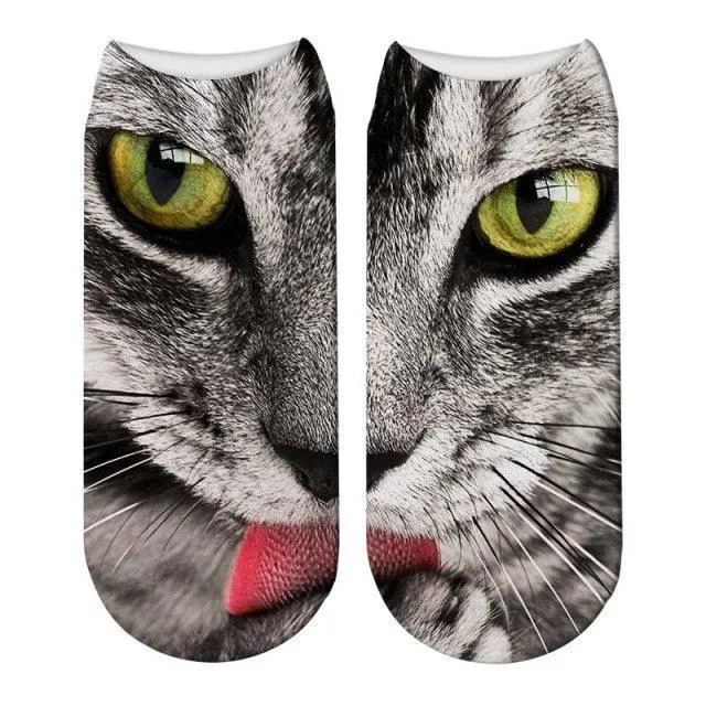 Printed Casual Winter Socks for Women with 3D Print Design