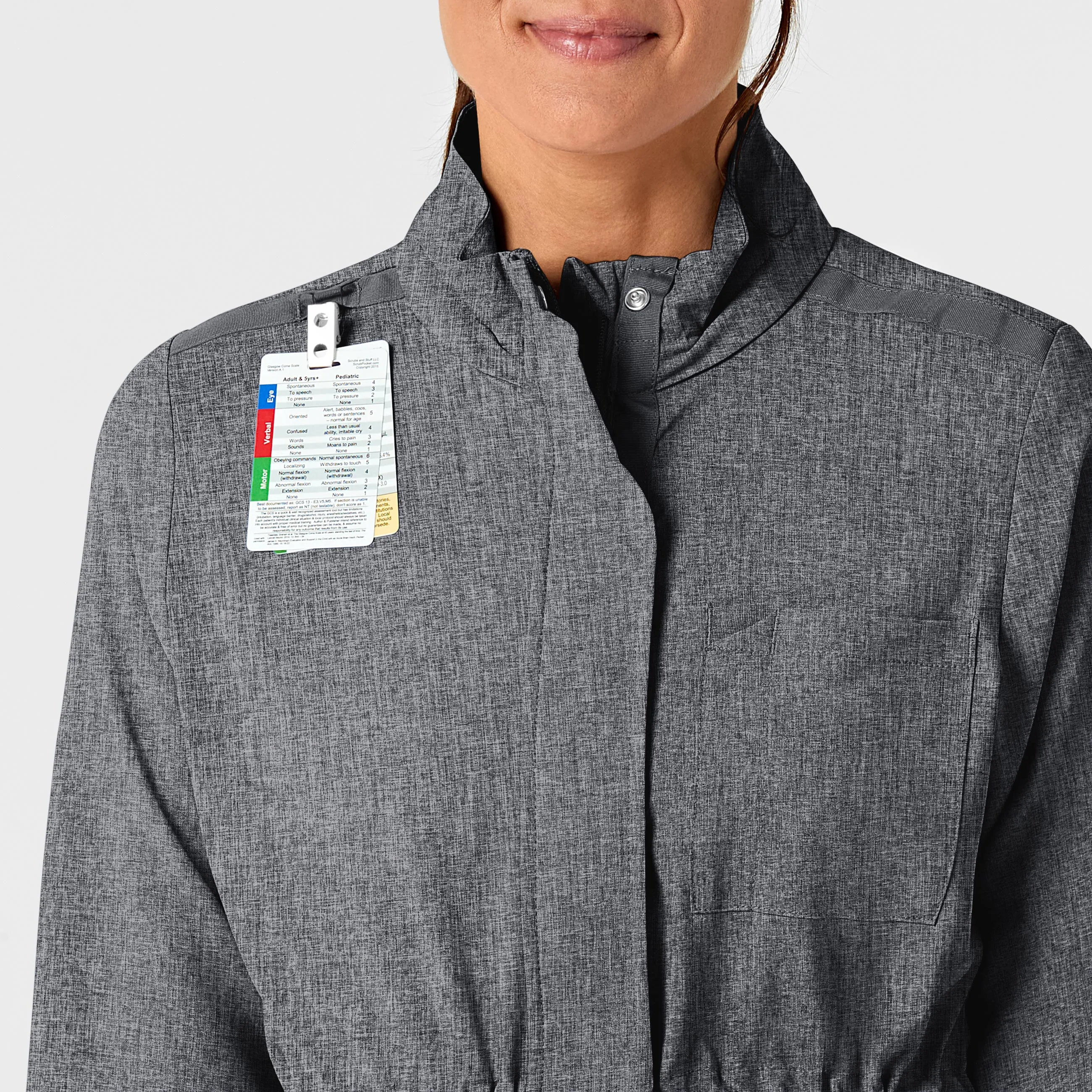 RENEW Women's Convertible Hood Fashion Jacket - Grey Heather