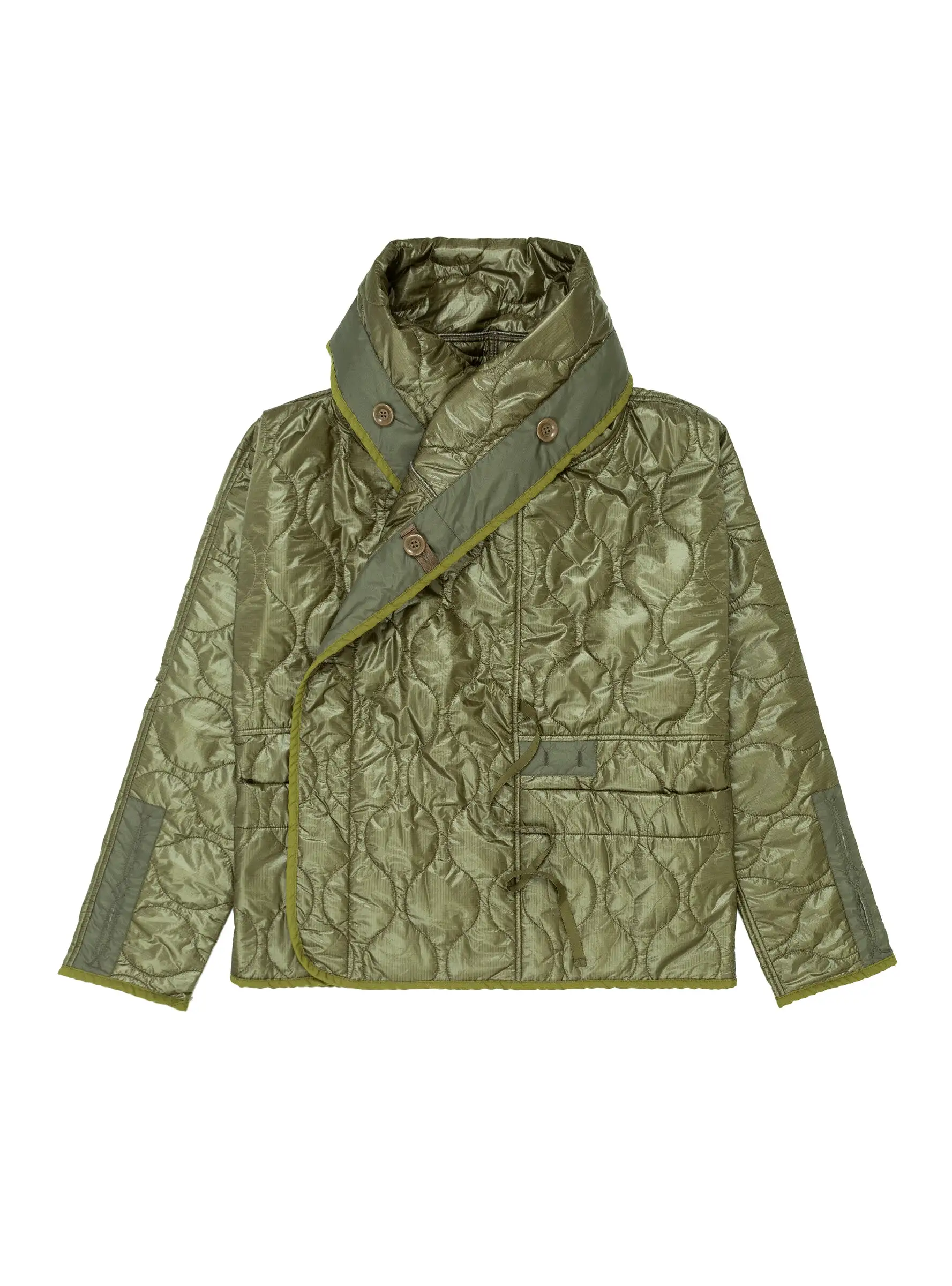 RING Quilted Coat Khaki Green