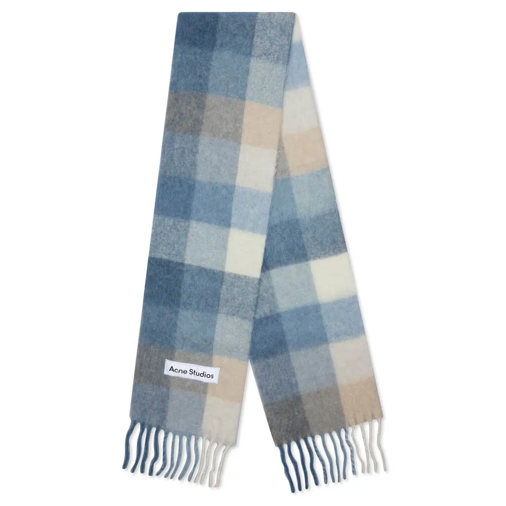 Scarf - Pastel Blue/Beige