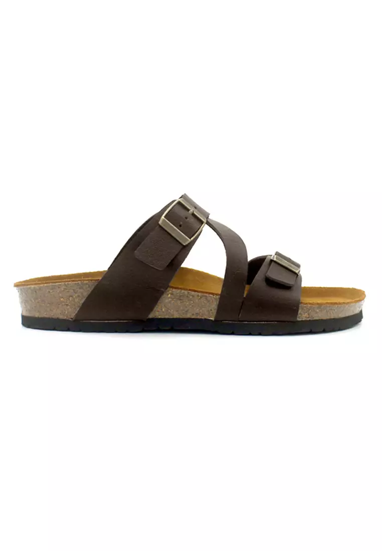 SoleSimple Hamburg - Dark Brown Leather Sandals & Flip Flops