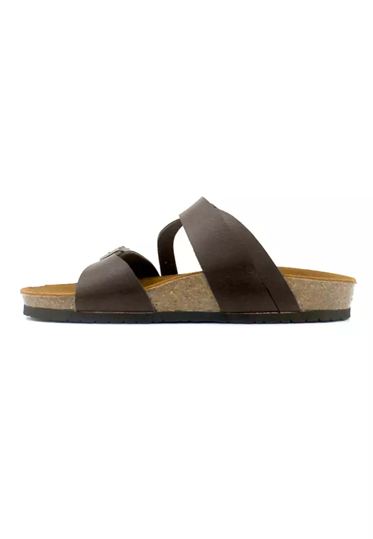 SoleSimple Hamburg - Dark Brown Leather Sandals & Flip Flops