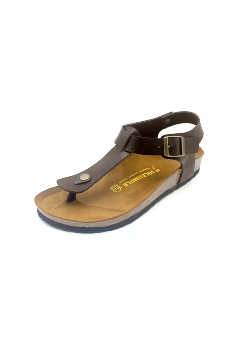 SoleSimple Oxford - Dark Brown Leather Sandals & Flip Flops