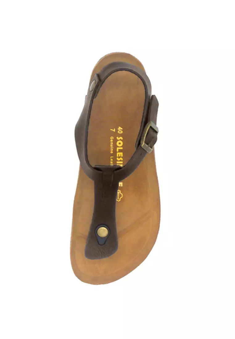 SoleSimple Oxford - Dark Brown Leather Sandals & Flip Flops