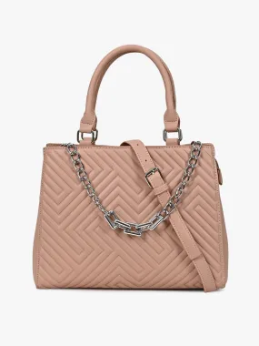 Solid Quilted Handbag