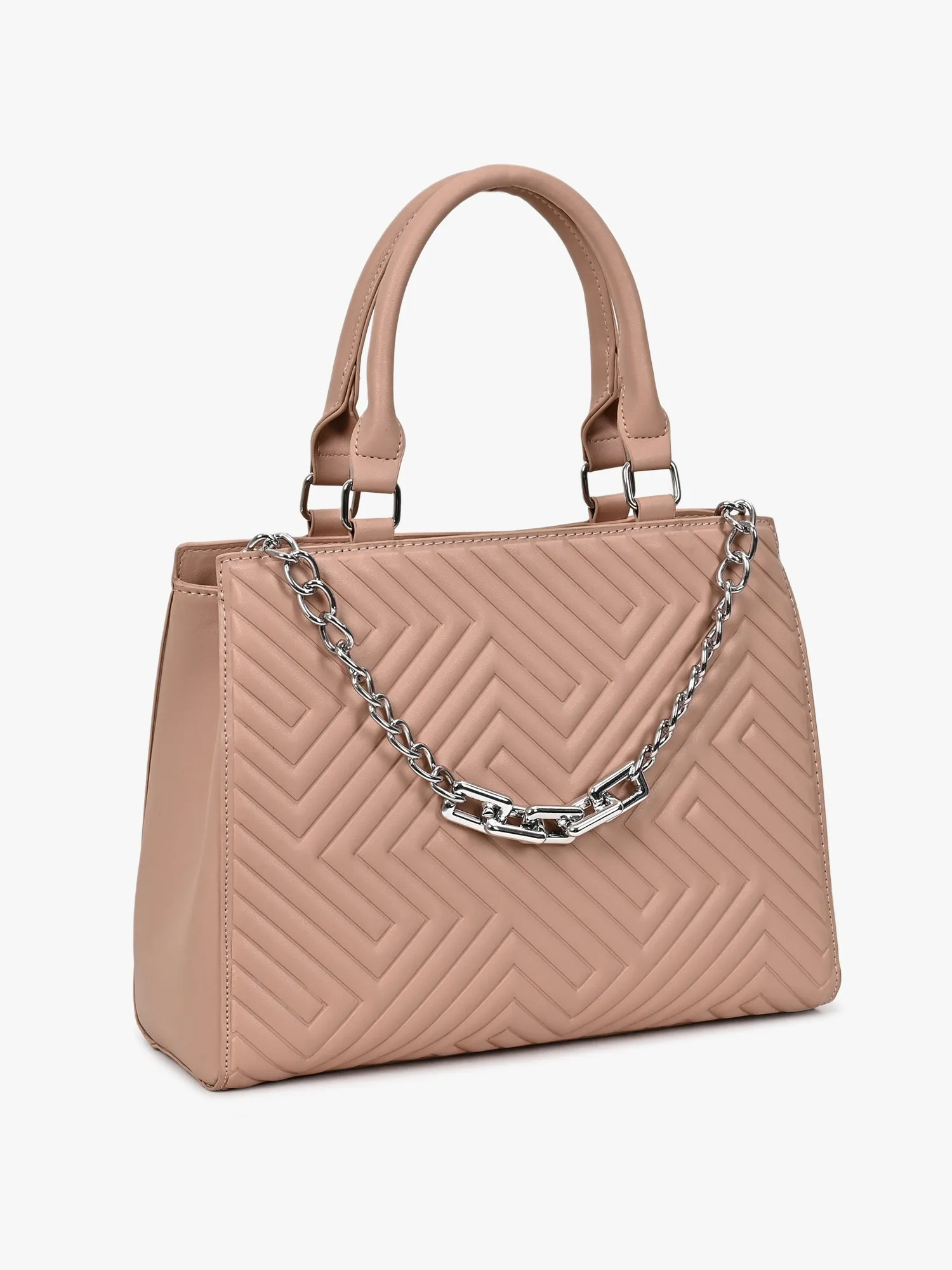 Solid Quilted Handbag