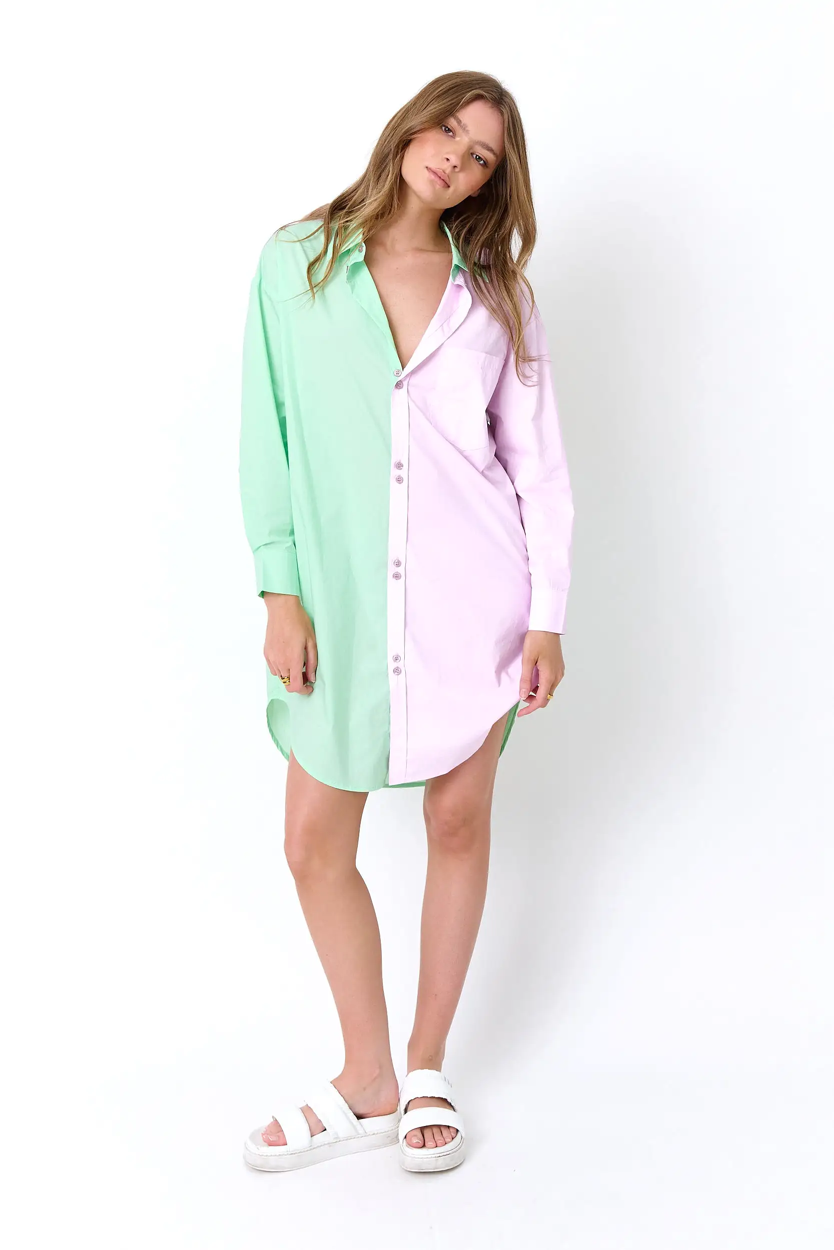 SOLIEL Dress Mint & Lilac