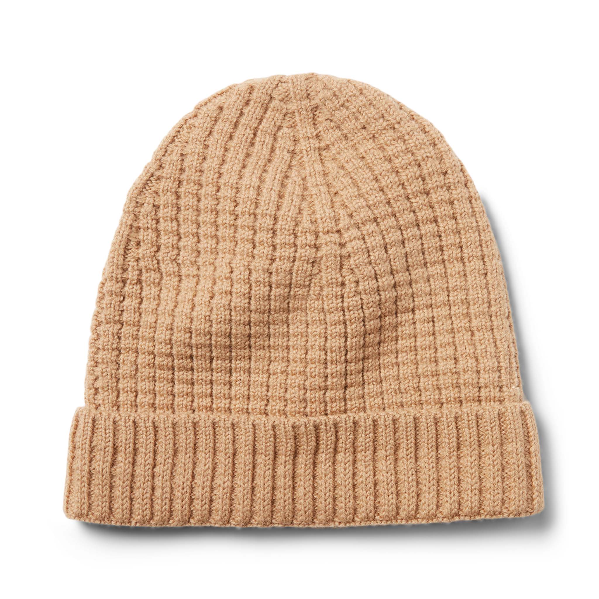 The Waffle Beanie in Camel Merino