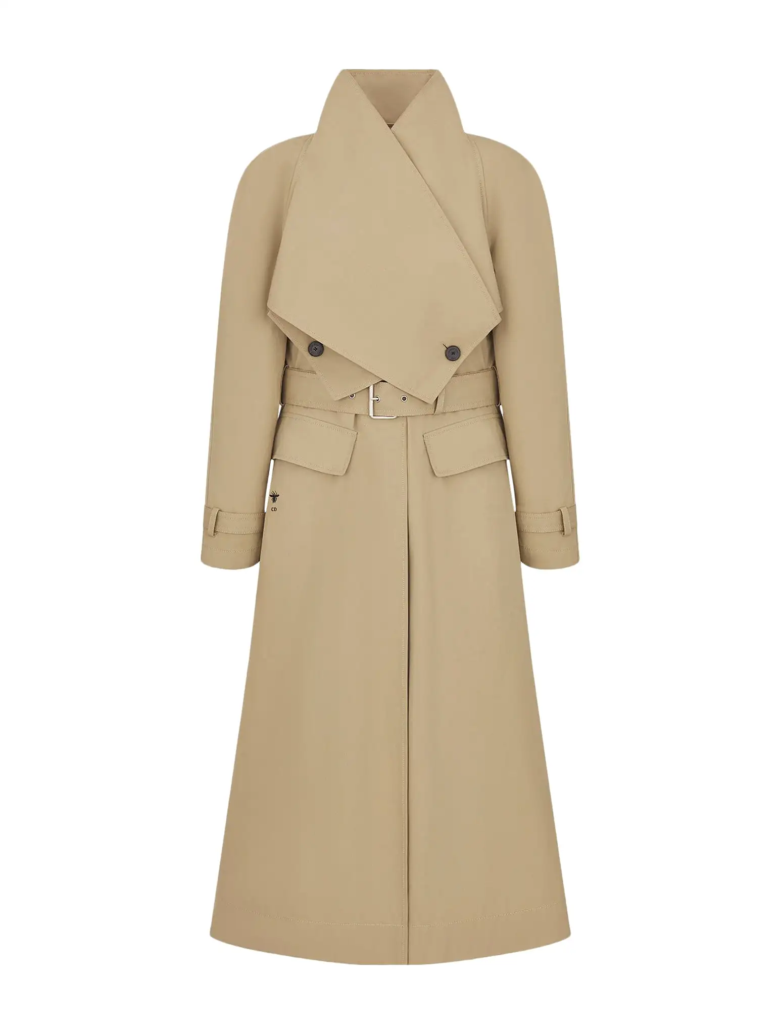 trench coat in beige cotton Gabardine