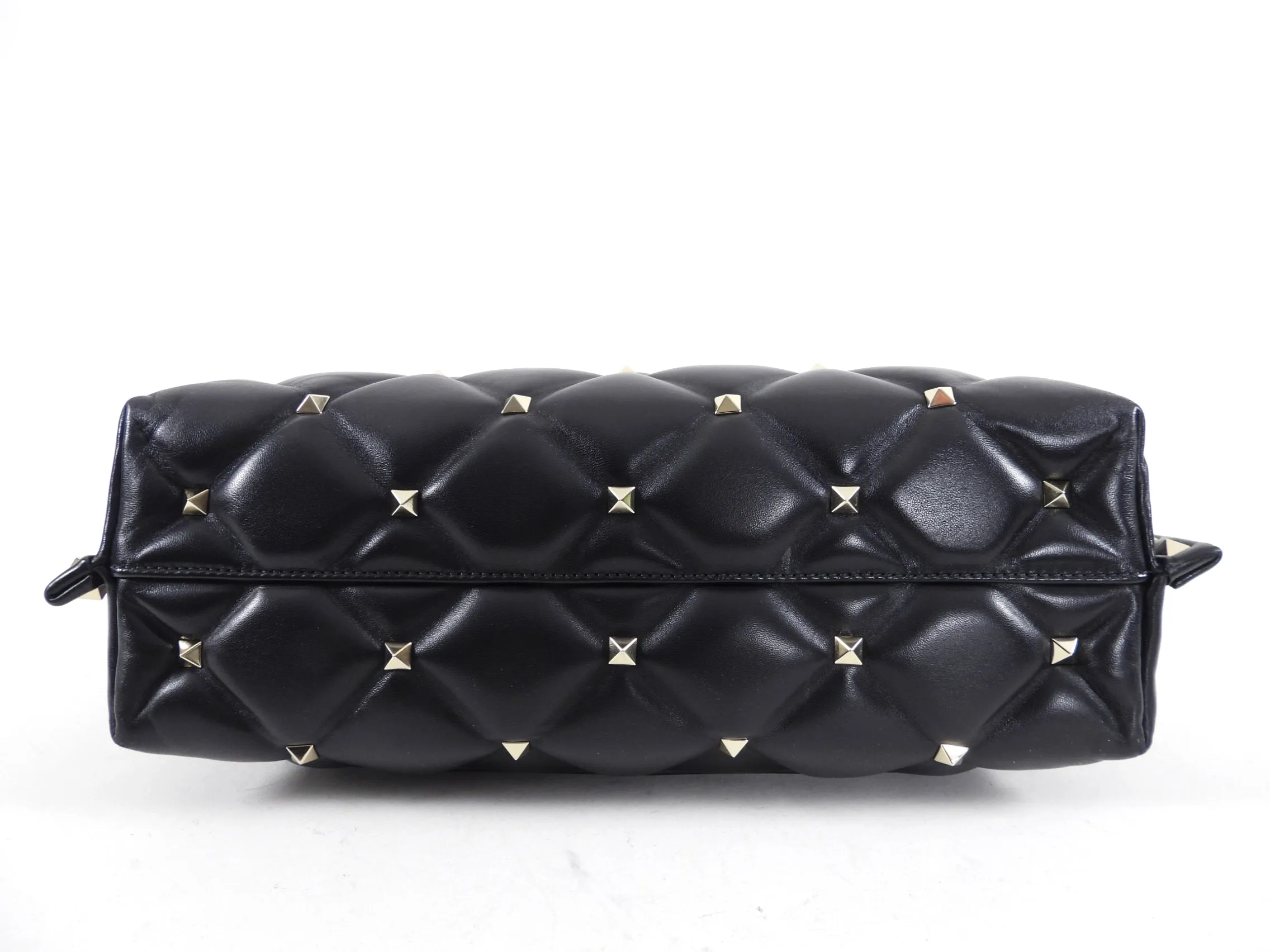 Valentino Black Quilted Candystud Shoulder Bag