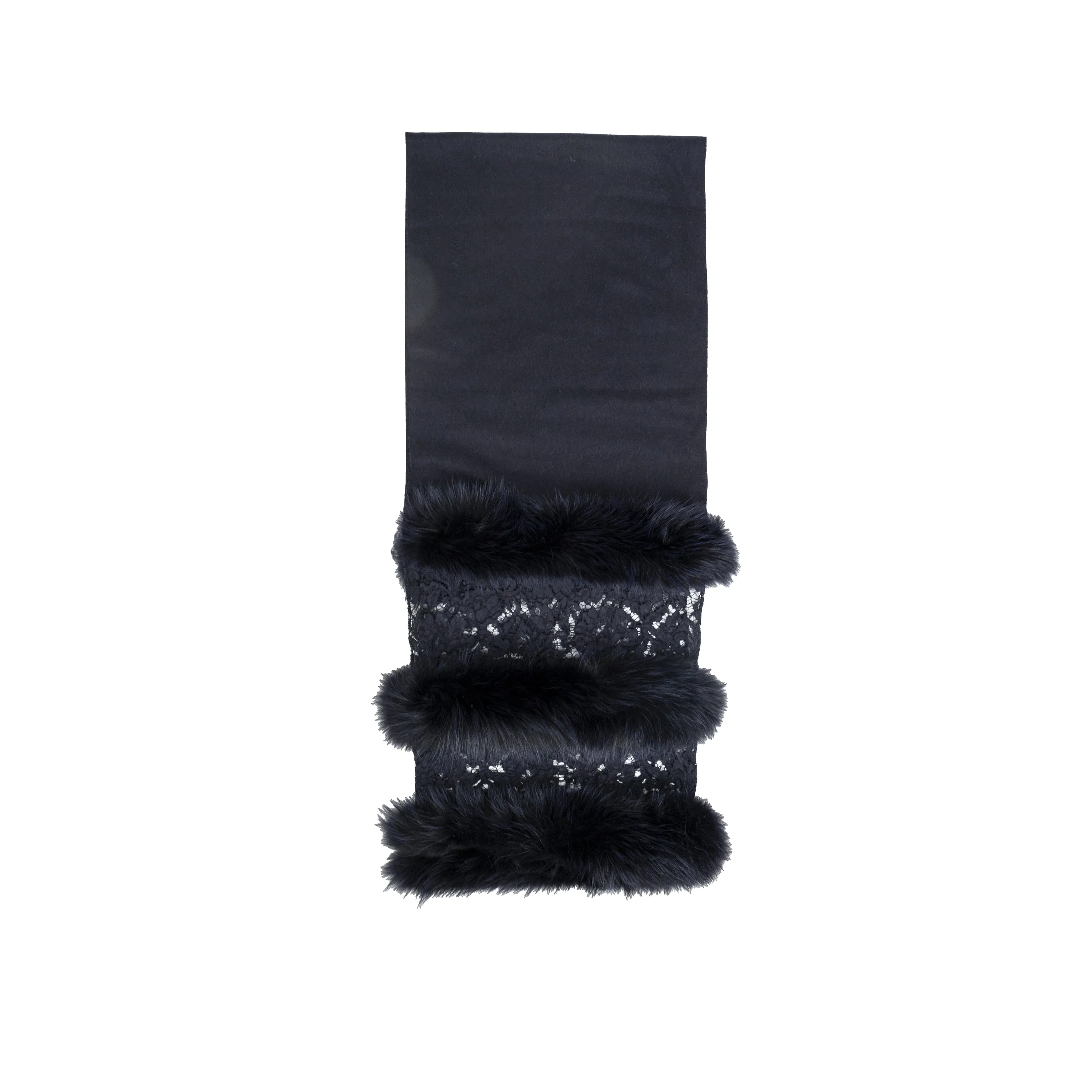 Valentino Lace and Fur Scarf - '10s