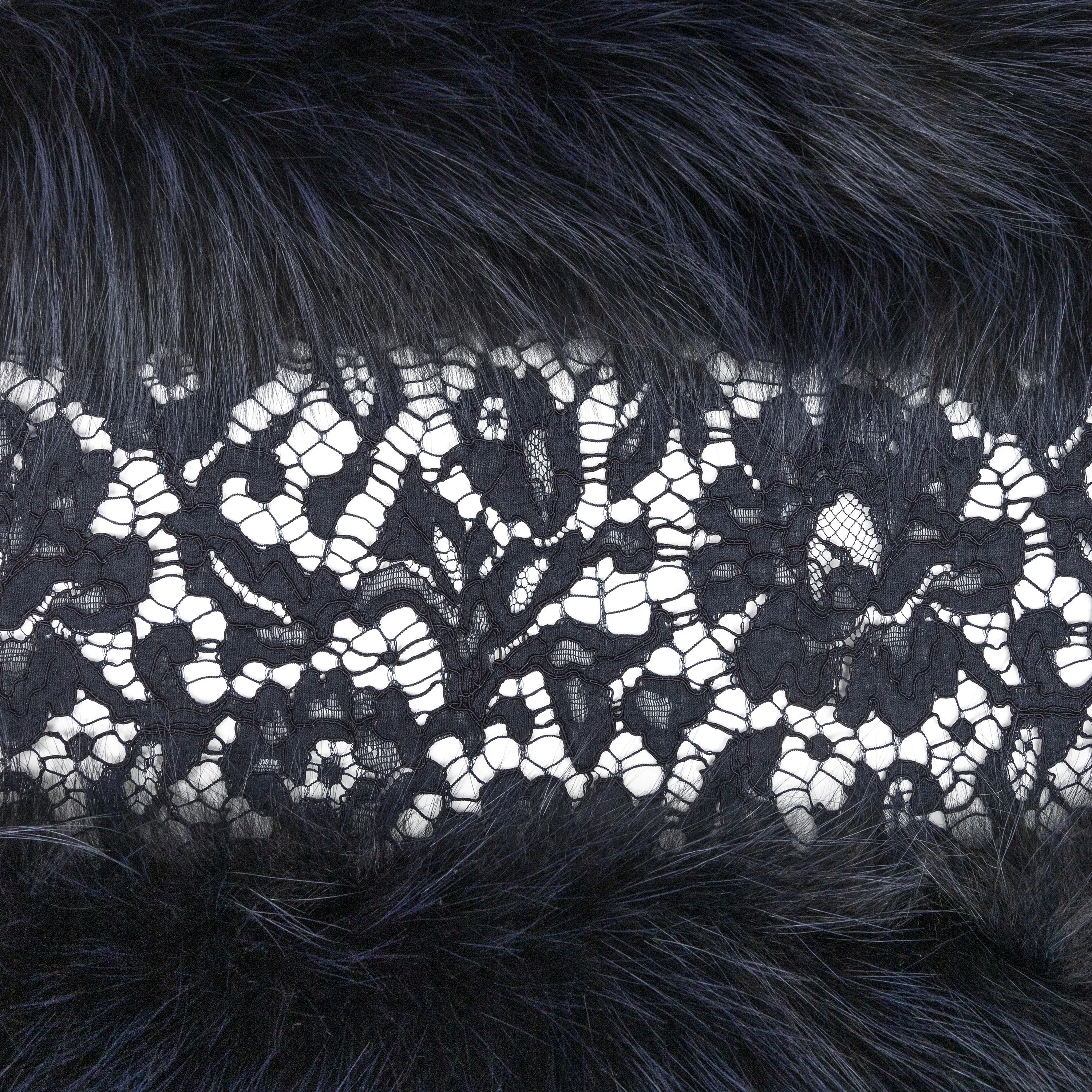 Valentino Lace and Fur Scarf - '10s