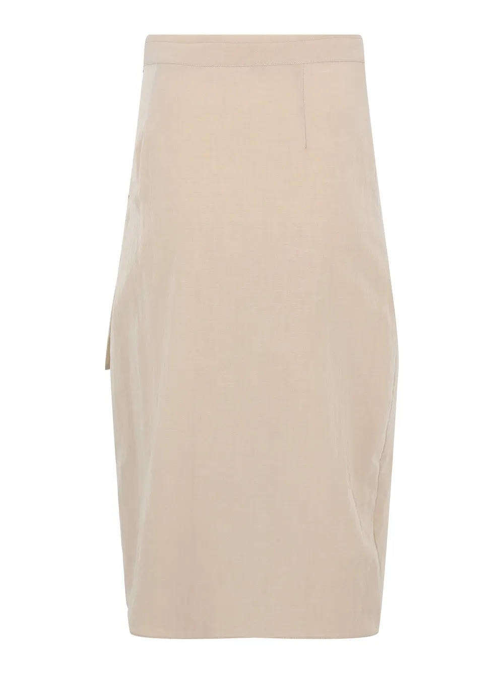 Vince Asymmetric Wrap Straight Skirt in Cliffside