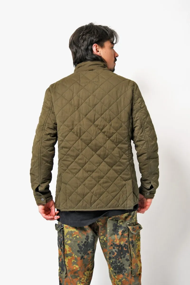 Vintage quilted coat khaki green