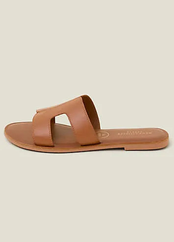 Wide Fit Cut-Out Leather Sandals by Accessorize | Look Again