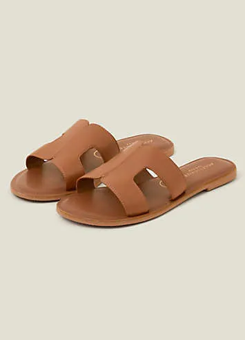 Wide Fit Cut-Out Leather Sandals by Accessorize | Look Again