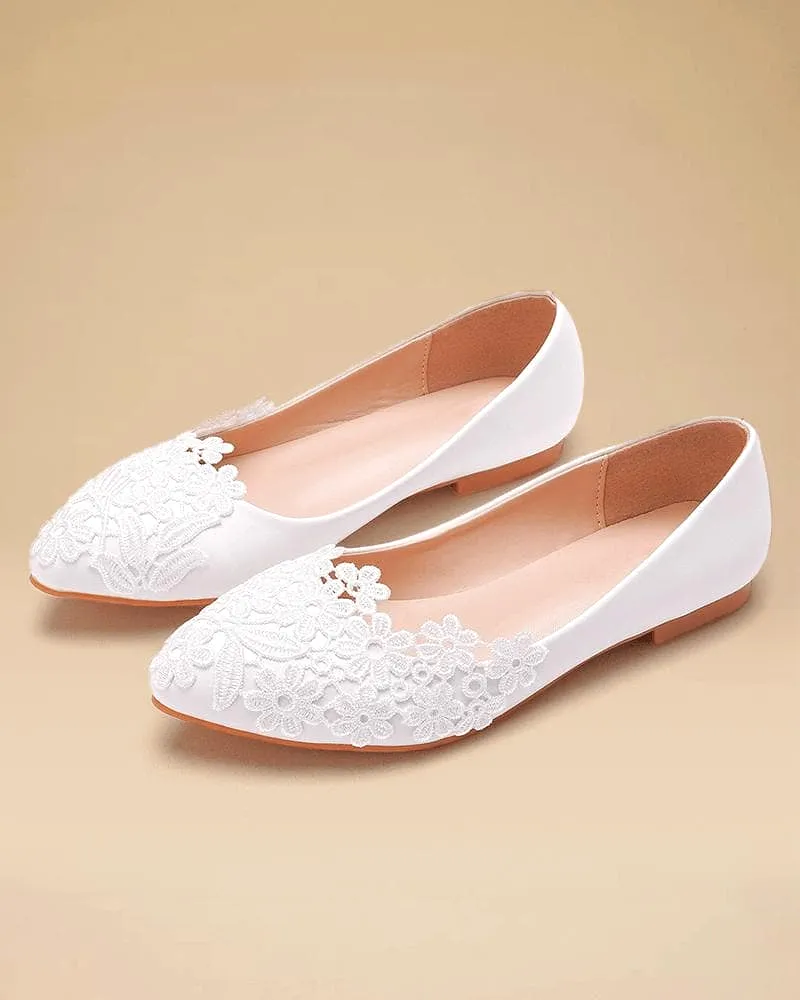 Women's Elegant Daily Lace Slip On Flats