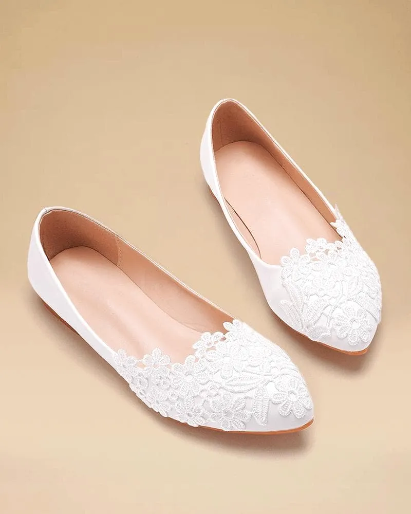 Women's Elegant Daily Lace Slip On Flats