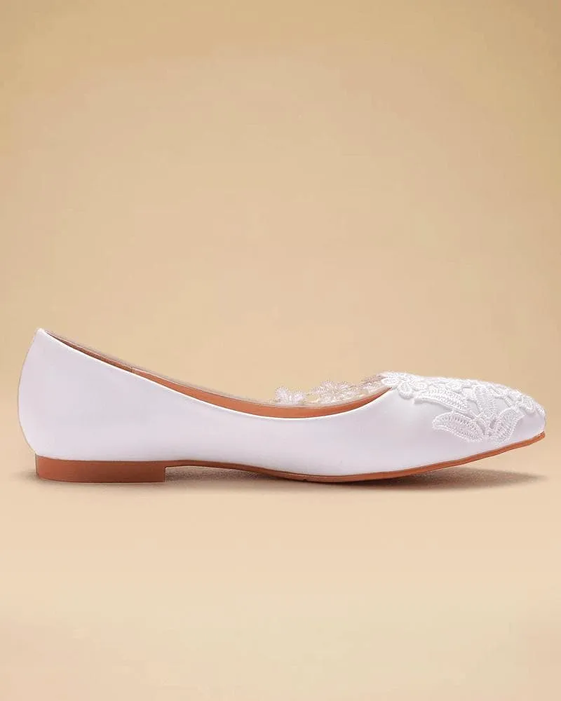 Women's Elegant Daily Lace Slip On Flats