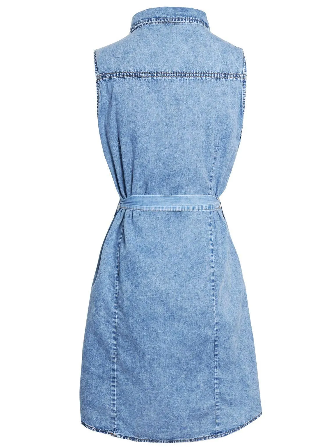 Womens sleeveless Denim Shirt Dress with Sequins, UK Sizes 8 to 16