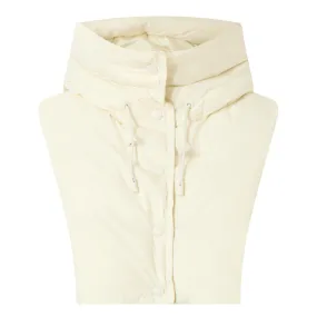 YVES SALOMON Capuche Padded Hood Bib - A1006 MERINGUE