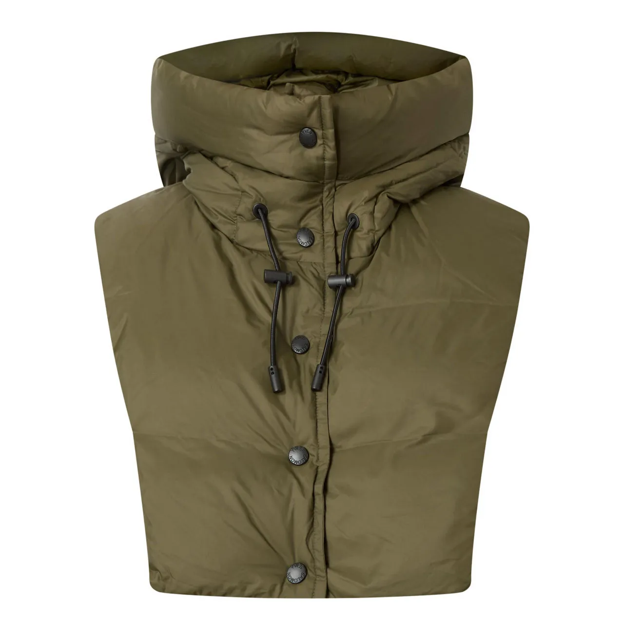 YVES SALOMON Capuche Padded Hood Bib - A8045 HUNTER GREEN