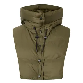 YVES SALOMON Capuche Padded Hood Bib - A8045 HUNTER GREEN